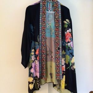 Flowing Silk Johnny Was kimono sz xl
